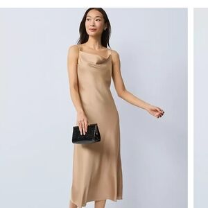 Ann Taylor Tan Midi Dress